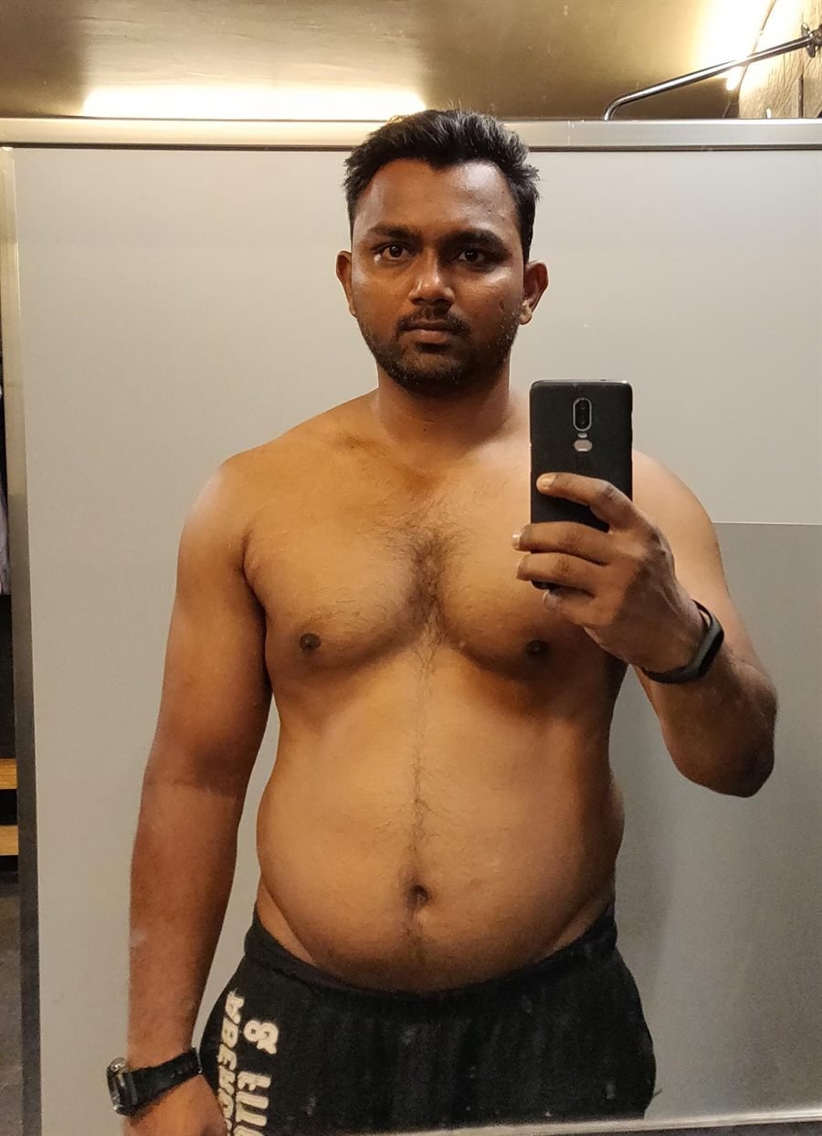 Coach Mazhar before fitness transformation